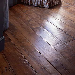 Reclaimed slow grown Douglas Fir floorboards